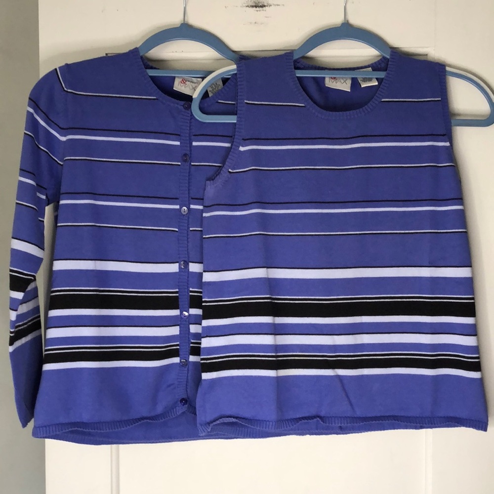 Madison & Max coordinating cardigan and tank top. Size small. Worn x2. No flaws.
